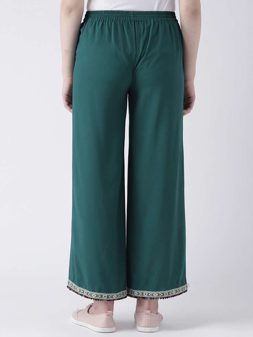 solid flat front wide leg trouser - 16764376 -  Standard Image - 2