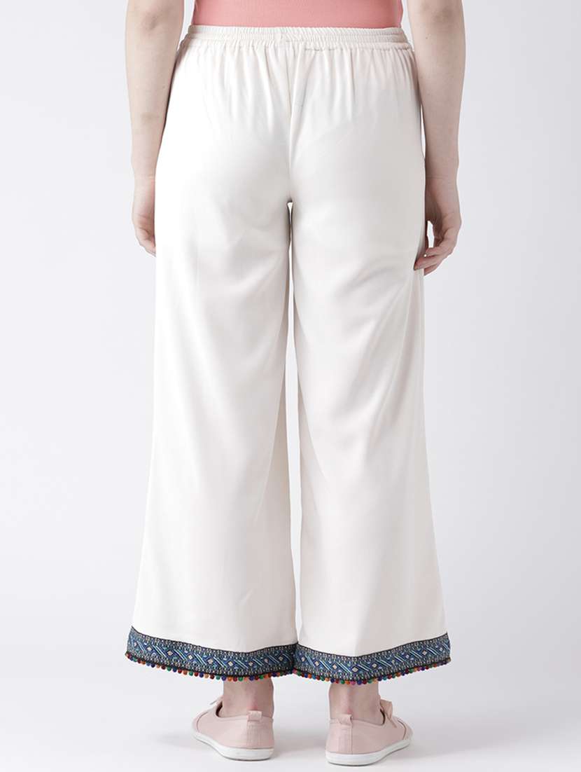 solid flat front wide leg trouser - 16764384 -  Standard Image - 2