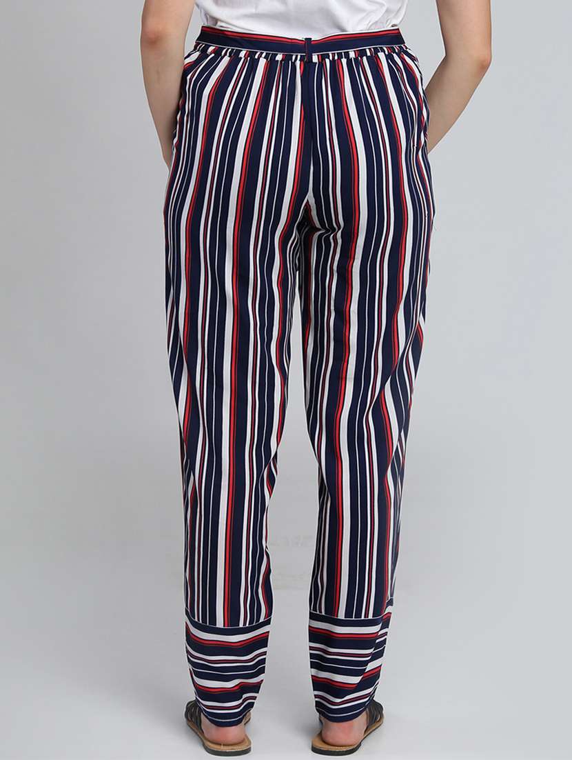 women striped flat front pants - 16764388 -  Standard Image - 2