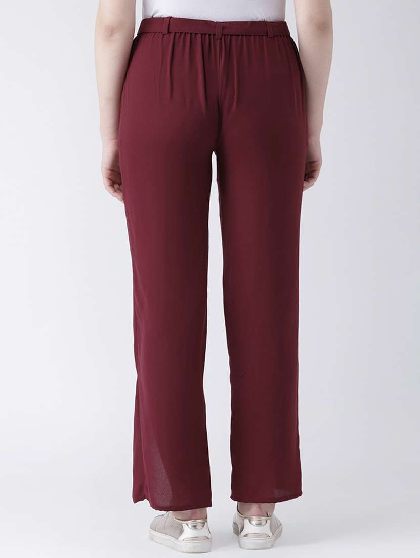 women solid pleated tailored pants - 16764396 -  Standard Image - 2