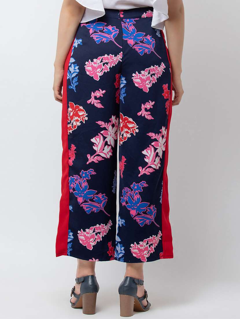 floral printed pleated wide leg pants - 16764401 -  Standard Image - 2