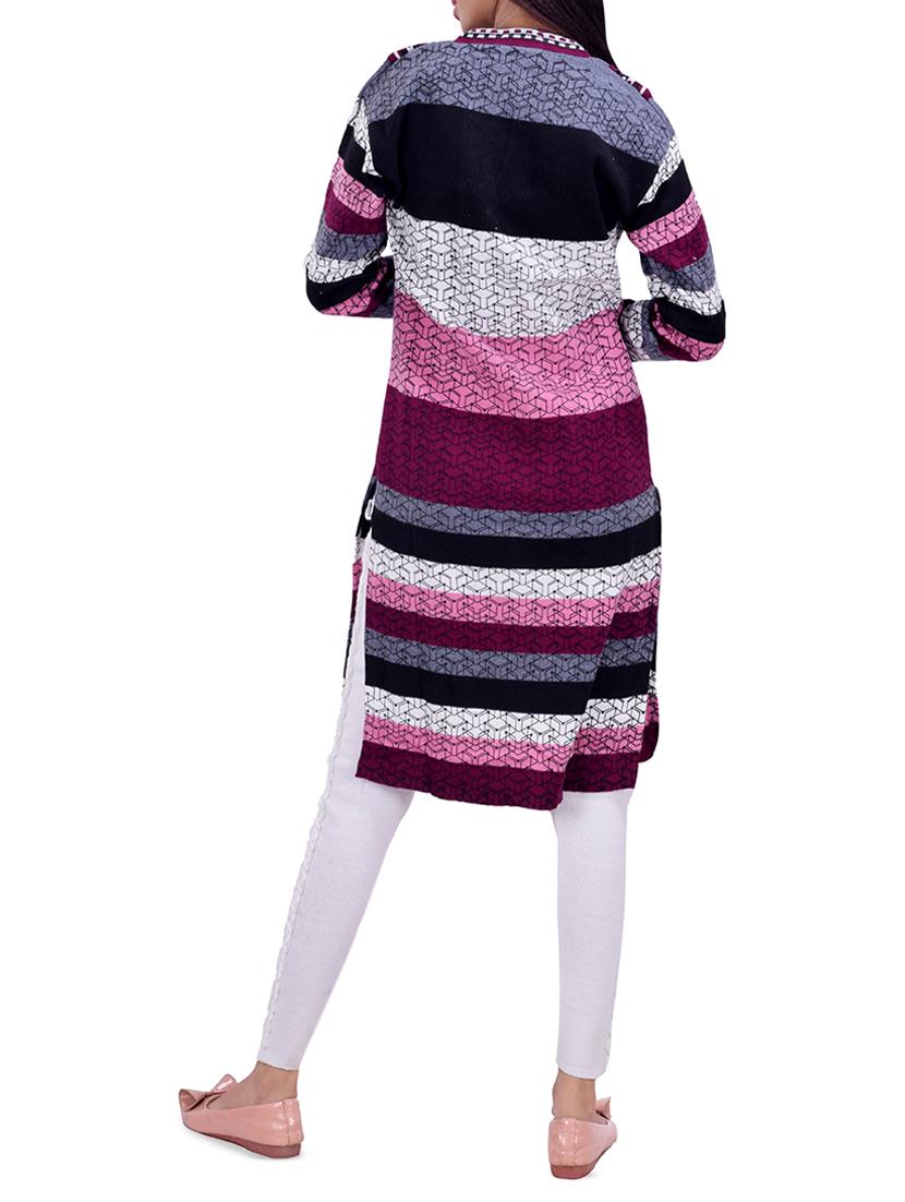 printed woolen kurta - 16764980 - Standard Image - 2