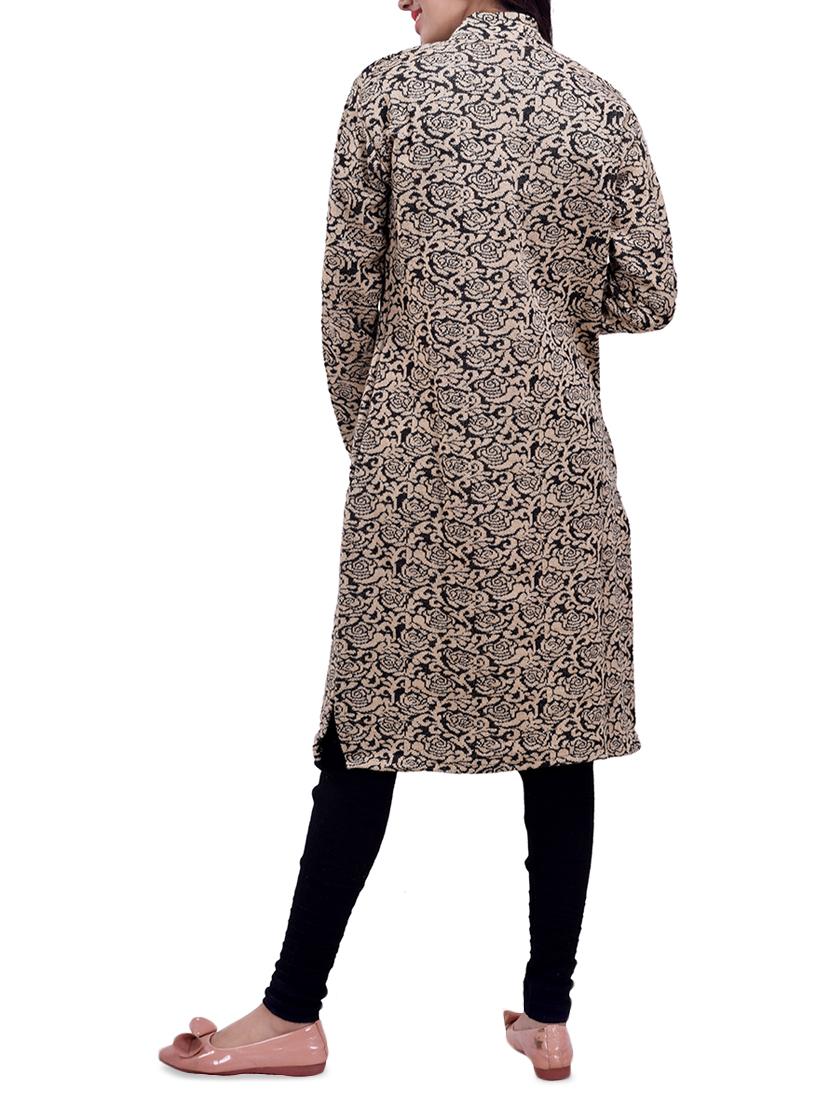 printed woolen kurta - 16764993 - Standard Image - 2