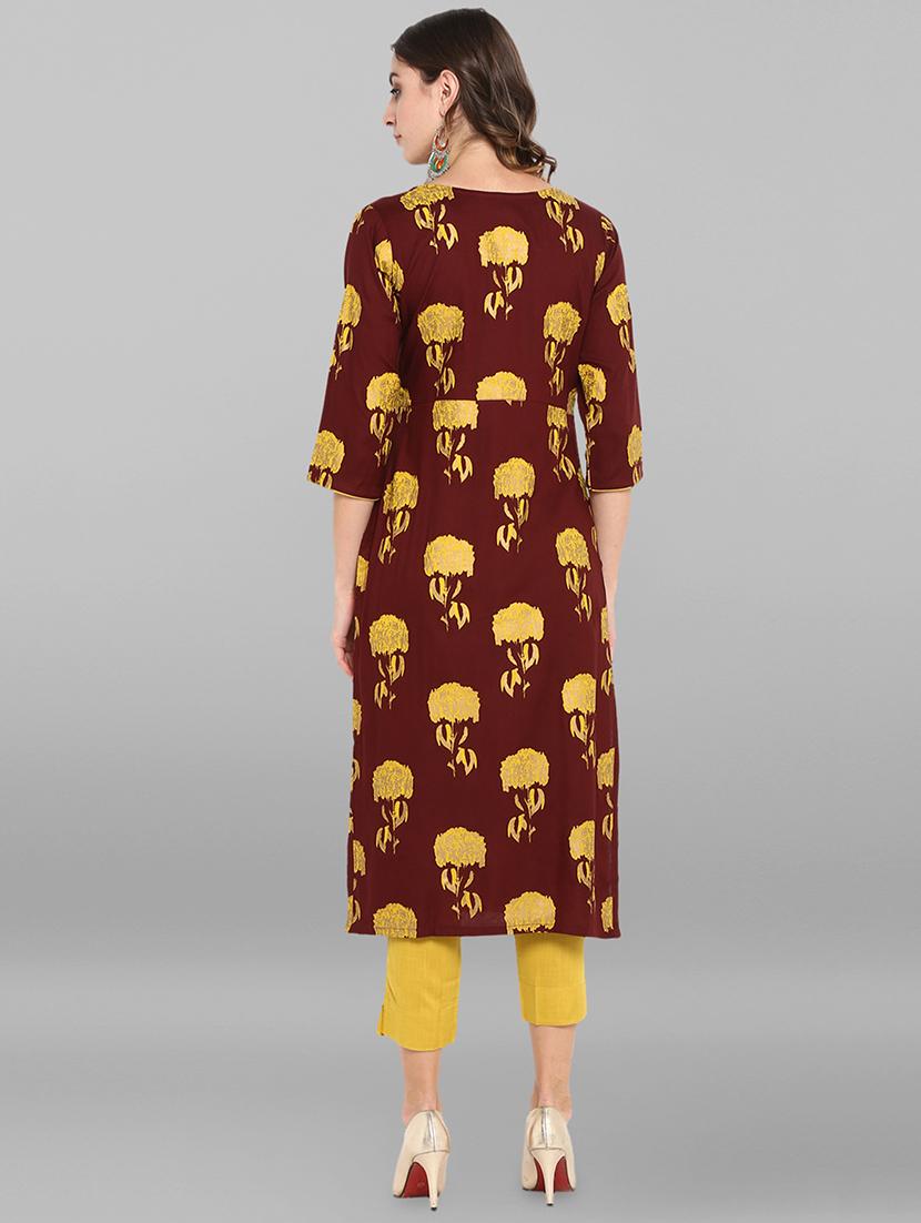 floral print kurta pant set - 16765174 - Standard Image - 2