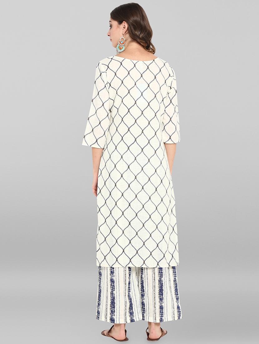 printed kurta palazzo set - 16765191 - Standard Image - 2
