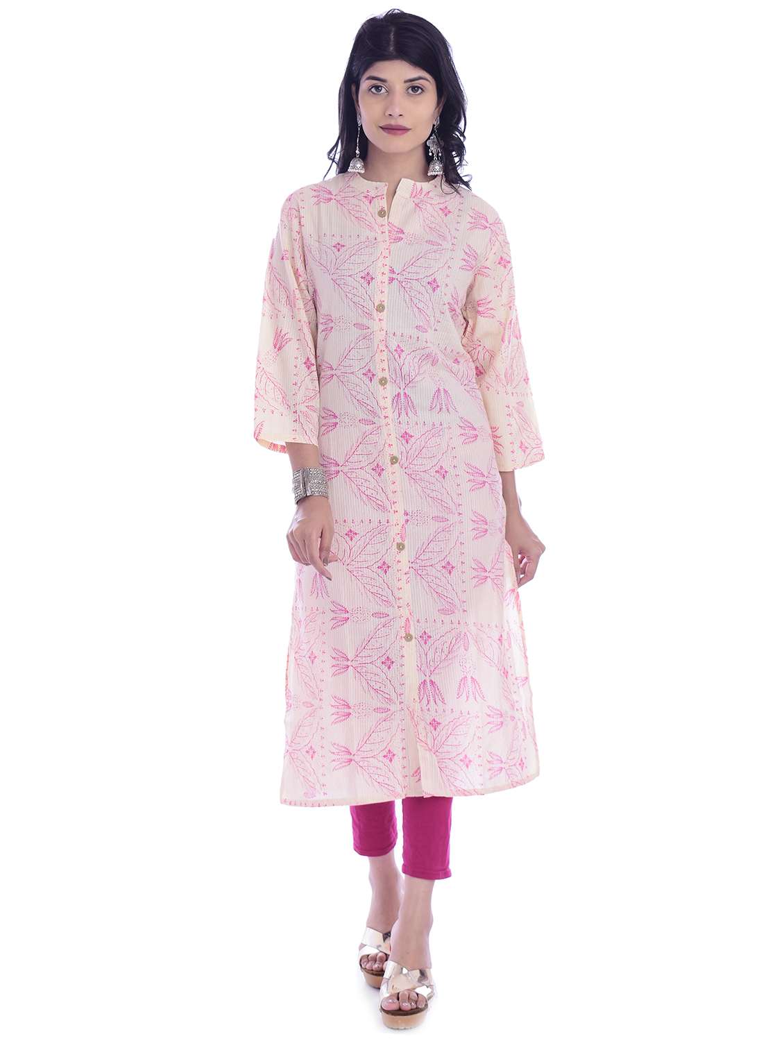 printed straight kurta