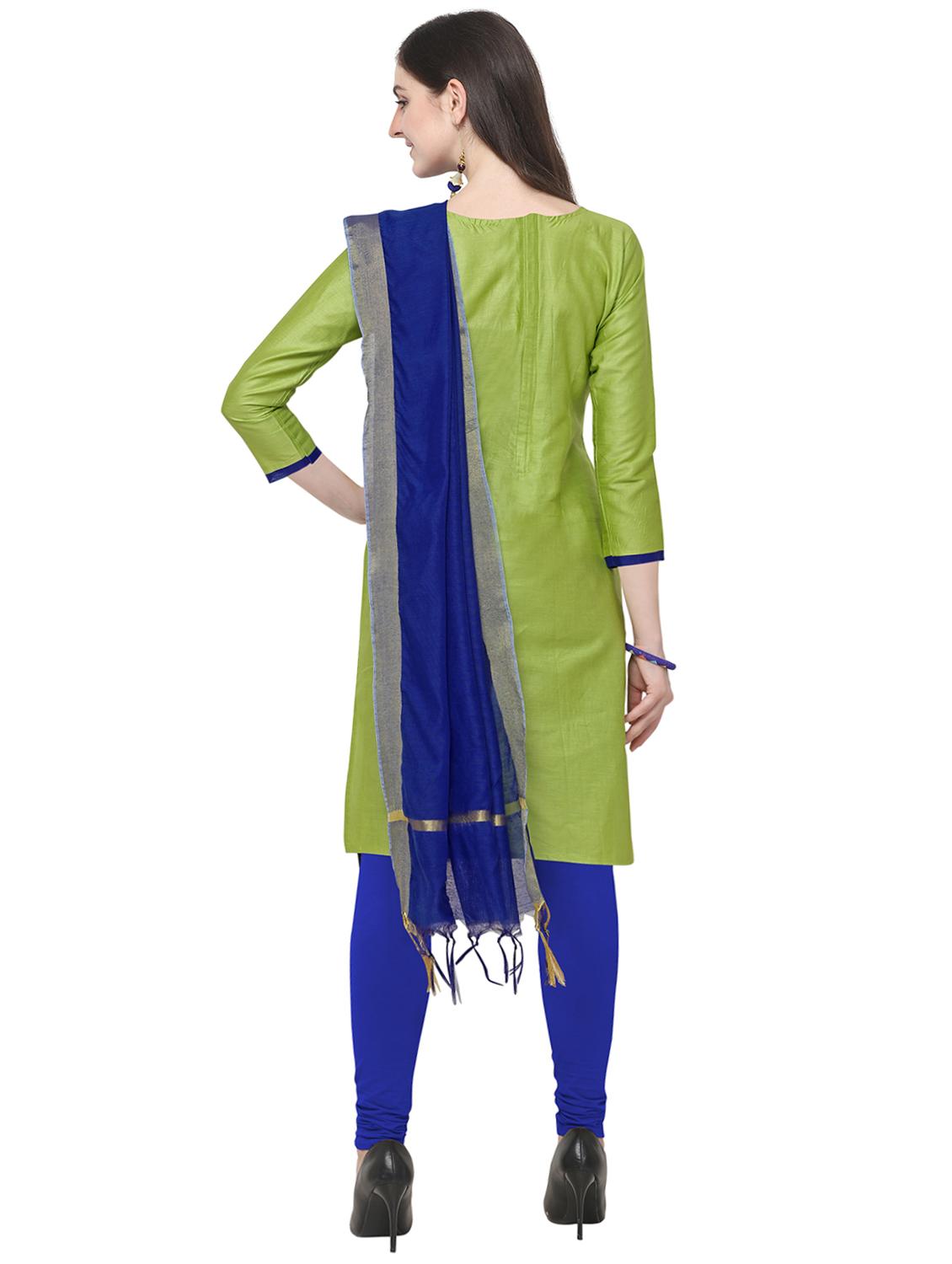embroidered churidaar unstitched suit set - 16765651 - Standard Image - 2
