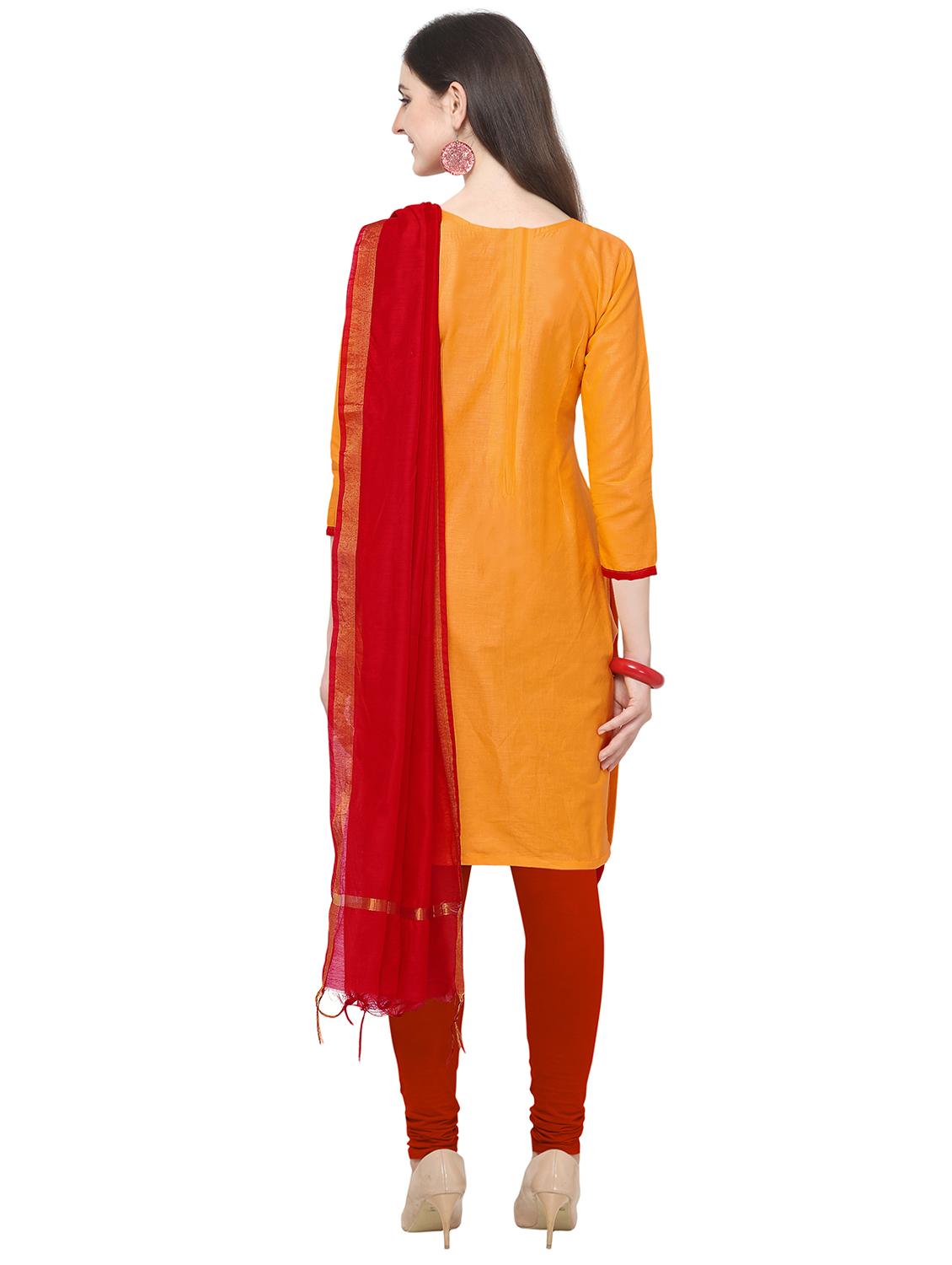 embroidered churidaar unstitched suit set - 16765652 - Standard Image - 2