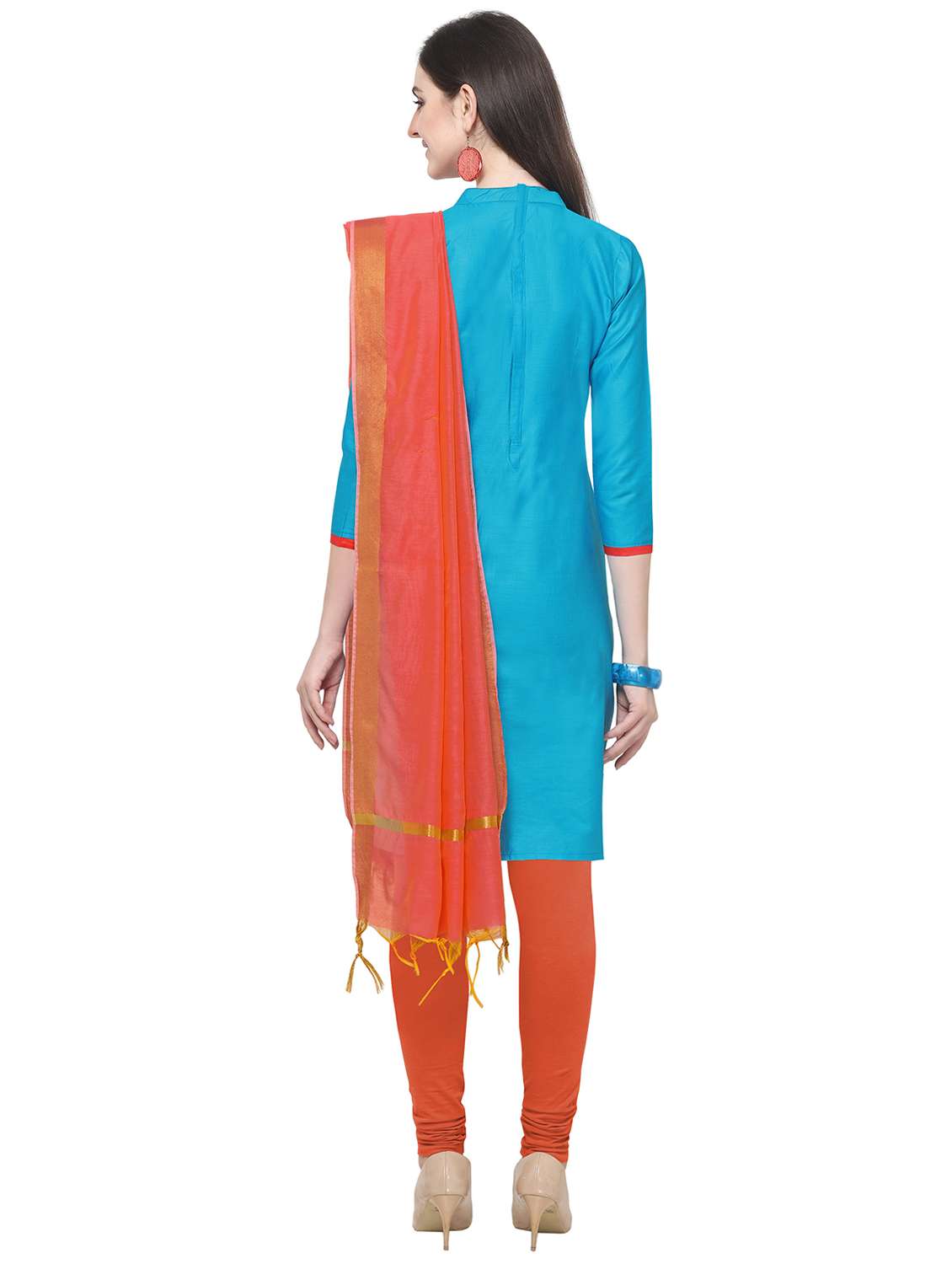 embroidered churidaar unstitched suit set - 16765654 - Standard Image - 2