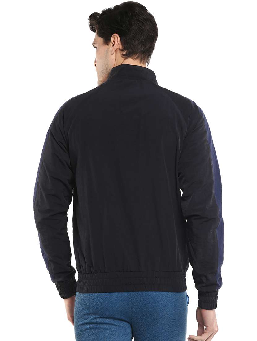 black solid casual jacket - 16765802 - Standard Image - 2