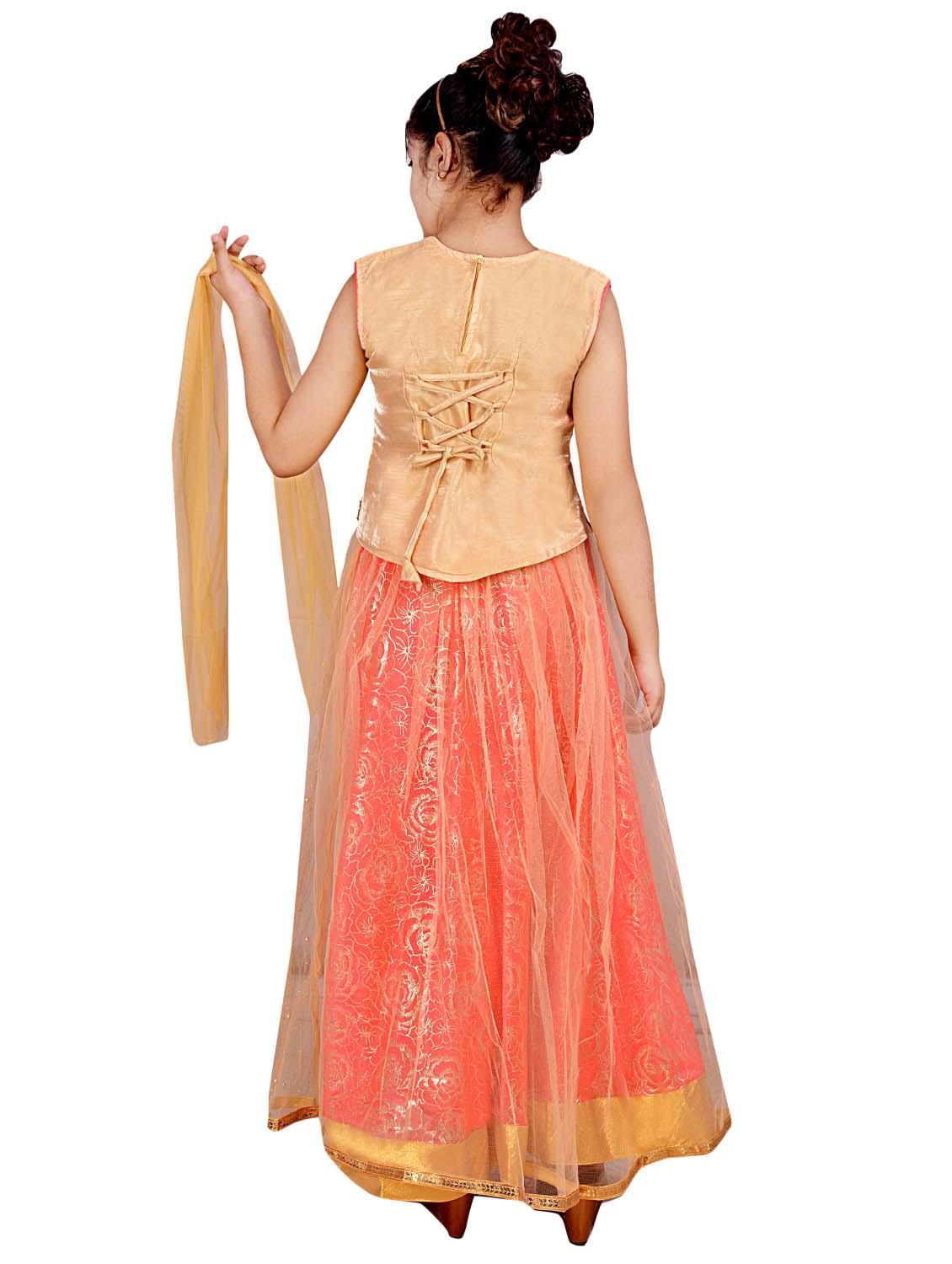 orange net lehenga choli - 16765914 - Standard Image - 2