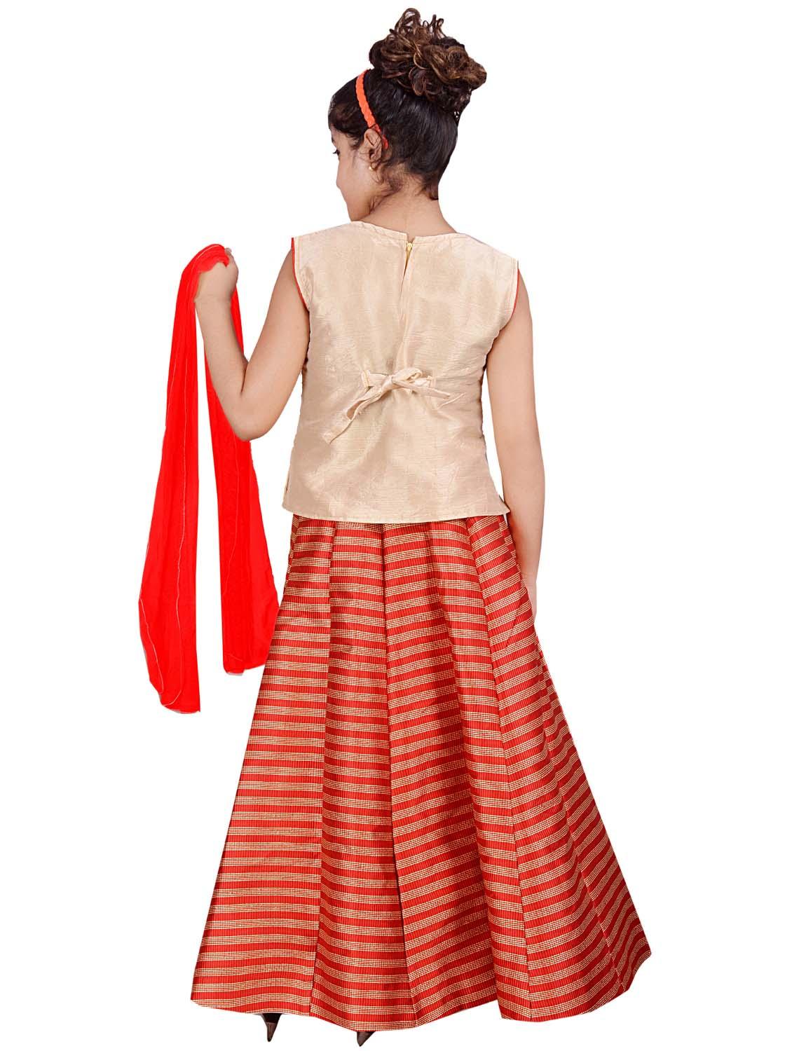 red silk blend lehenga choli - 16765922 - Standard Image - 2