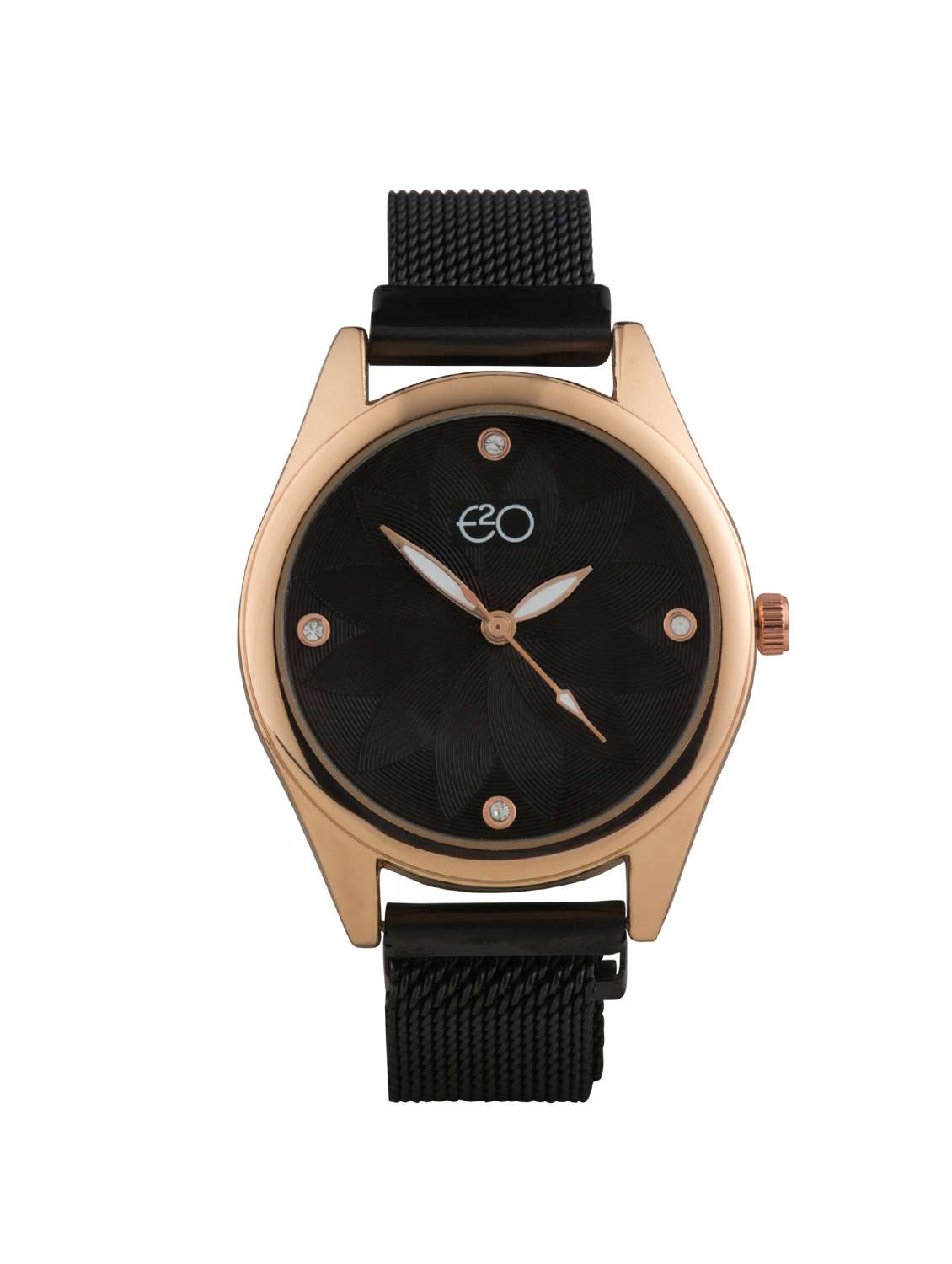 e2o khakhi detail design analouge women's watch