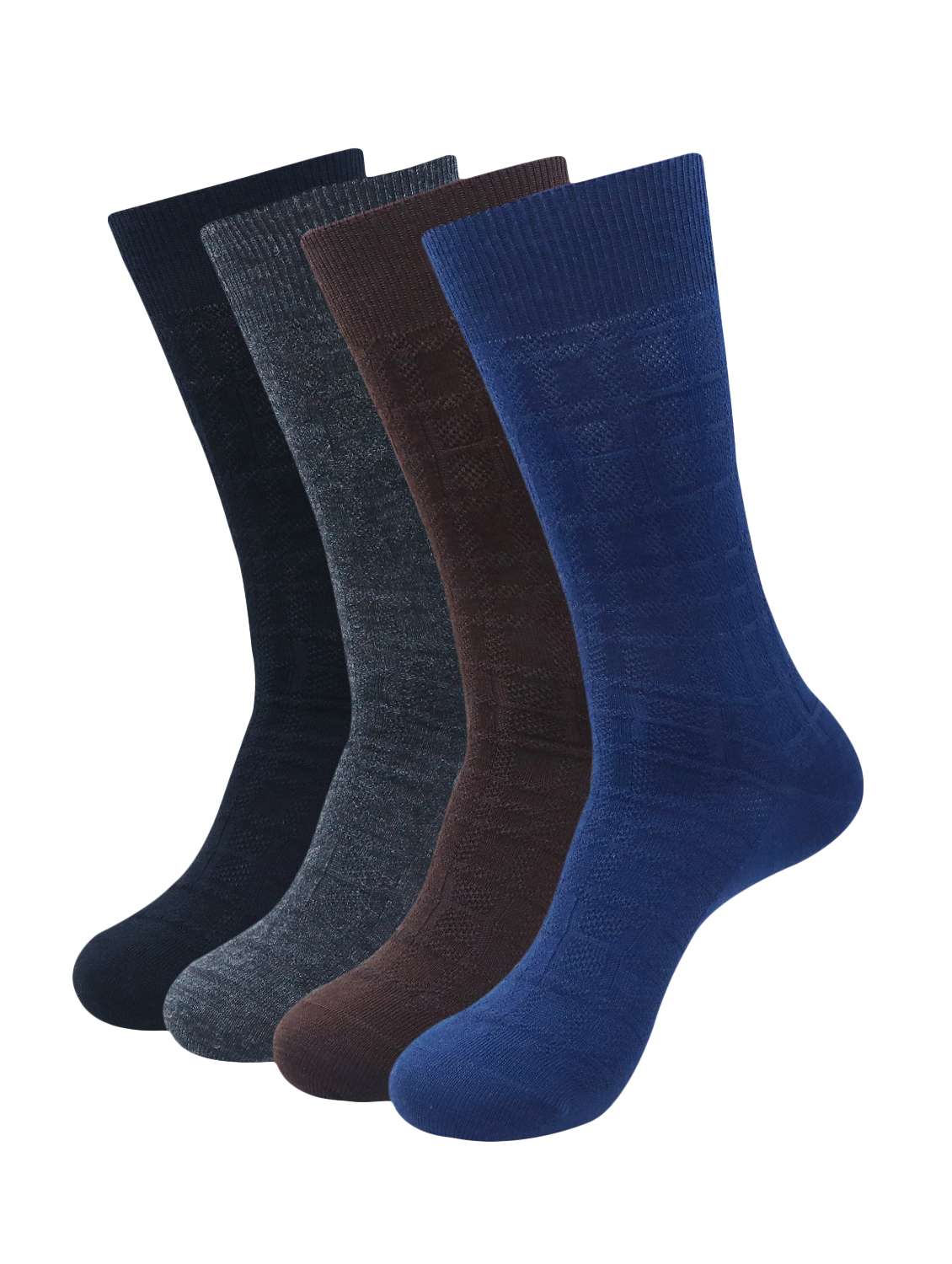 men set of 4 solid above ankle length socks