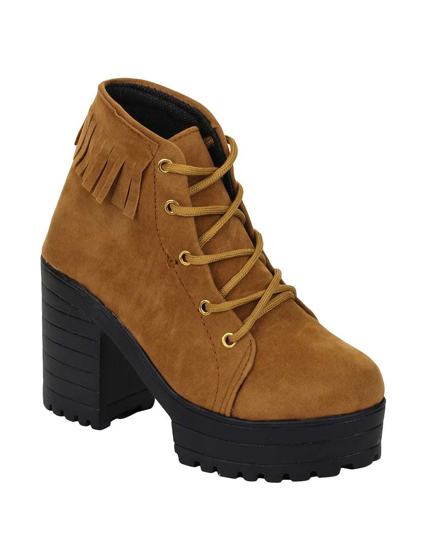 brown ankle lace up boots