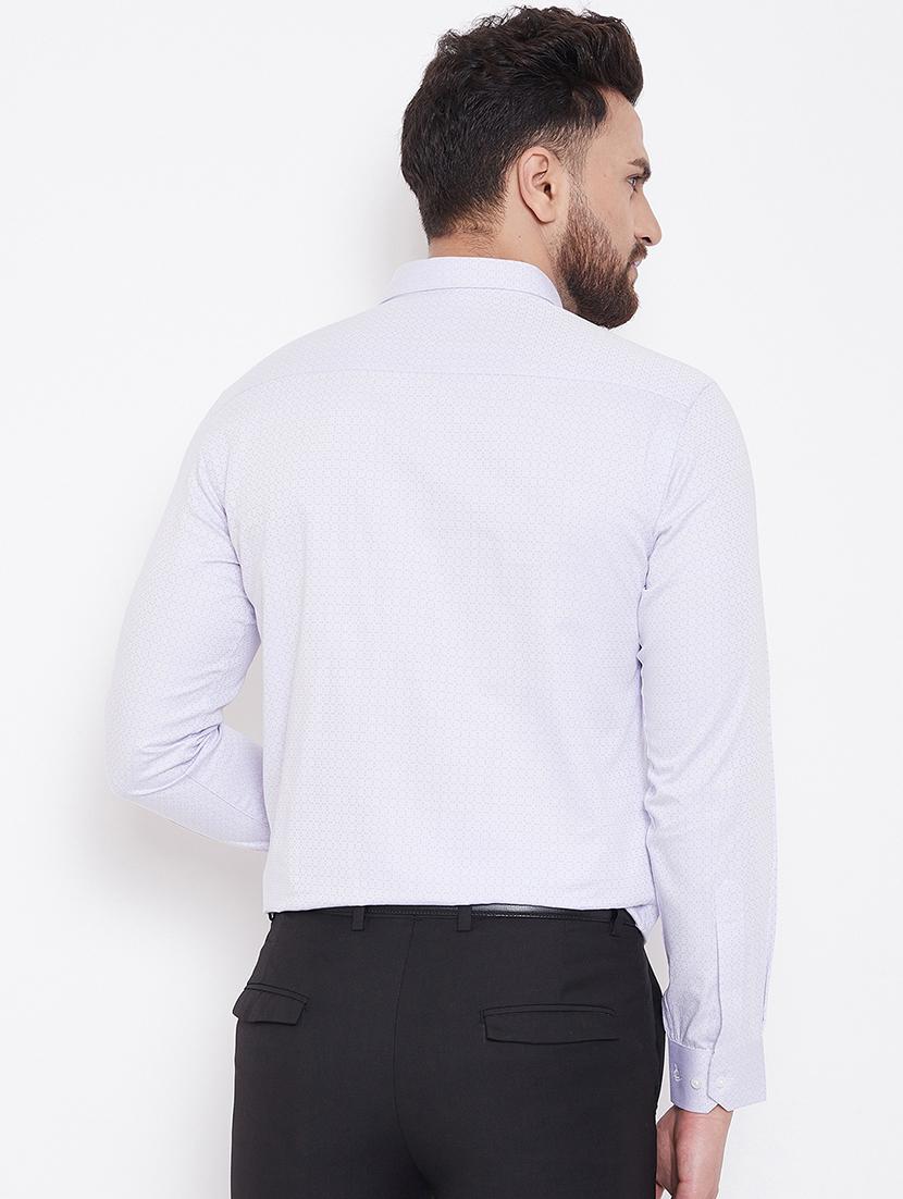 blue printed formal shirt - 16769289 - Standard Image - 2
