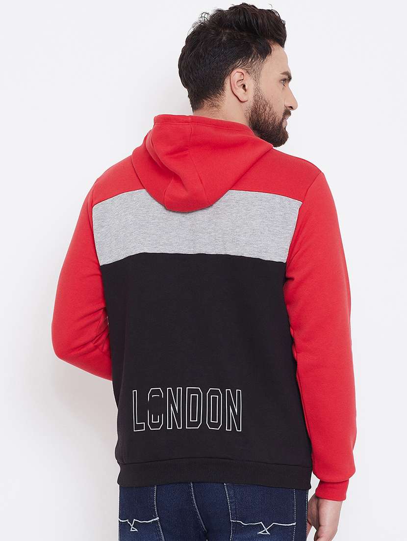 red color block sweatshirt - 16769312 -  Standard Image - 2