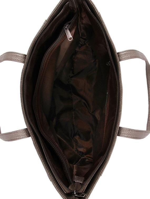 metallic leatherette regular handbag - 16769553 - Standard Image - 2