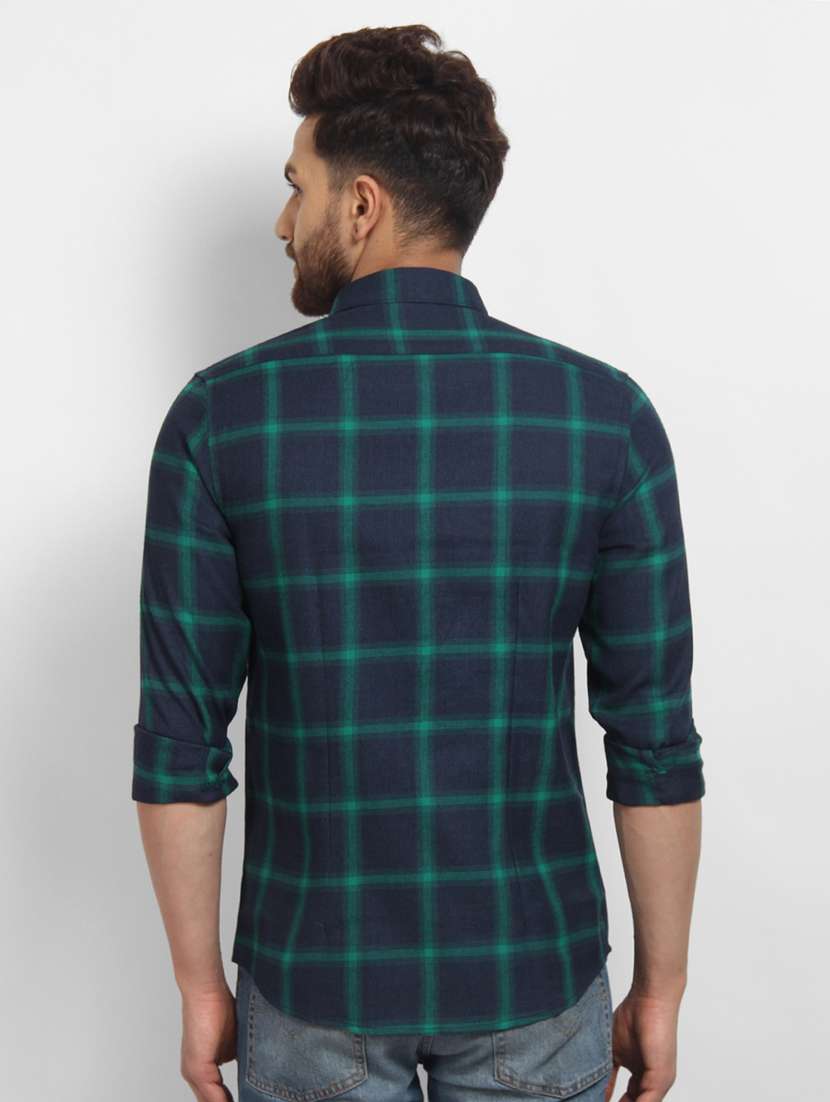 mens checks casual shirt - 16773410 - Standard Image - 2