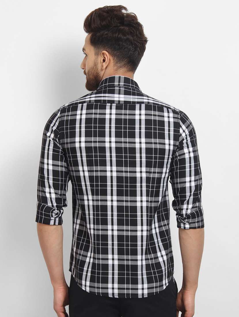 mens checks casual shirt - 16773418 - Standard Image - 2