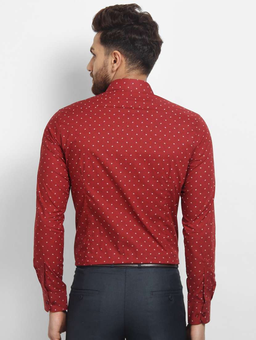 mens micro print formal shirt - 16773422 -  Standard Image - 2