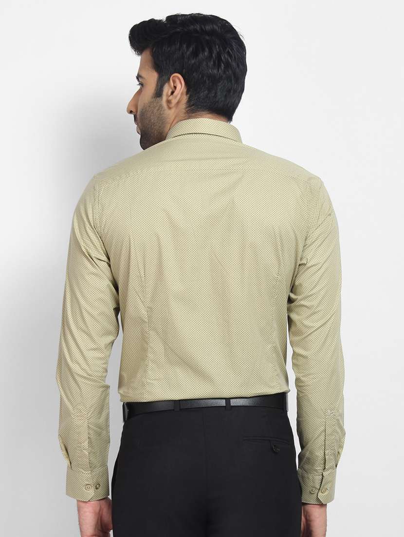 mens micro print formal shirt - 16773425 - Standard Image - 2