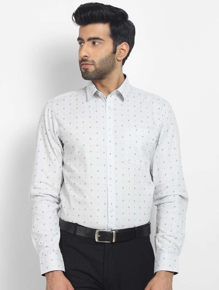 mens micro print formal shirt