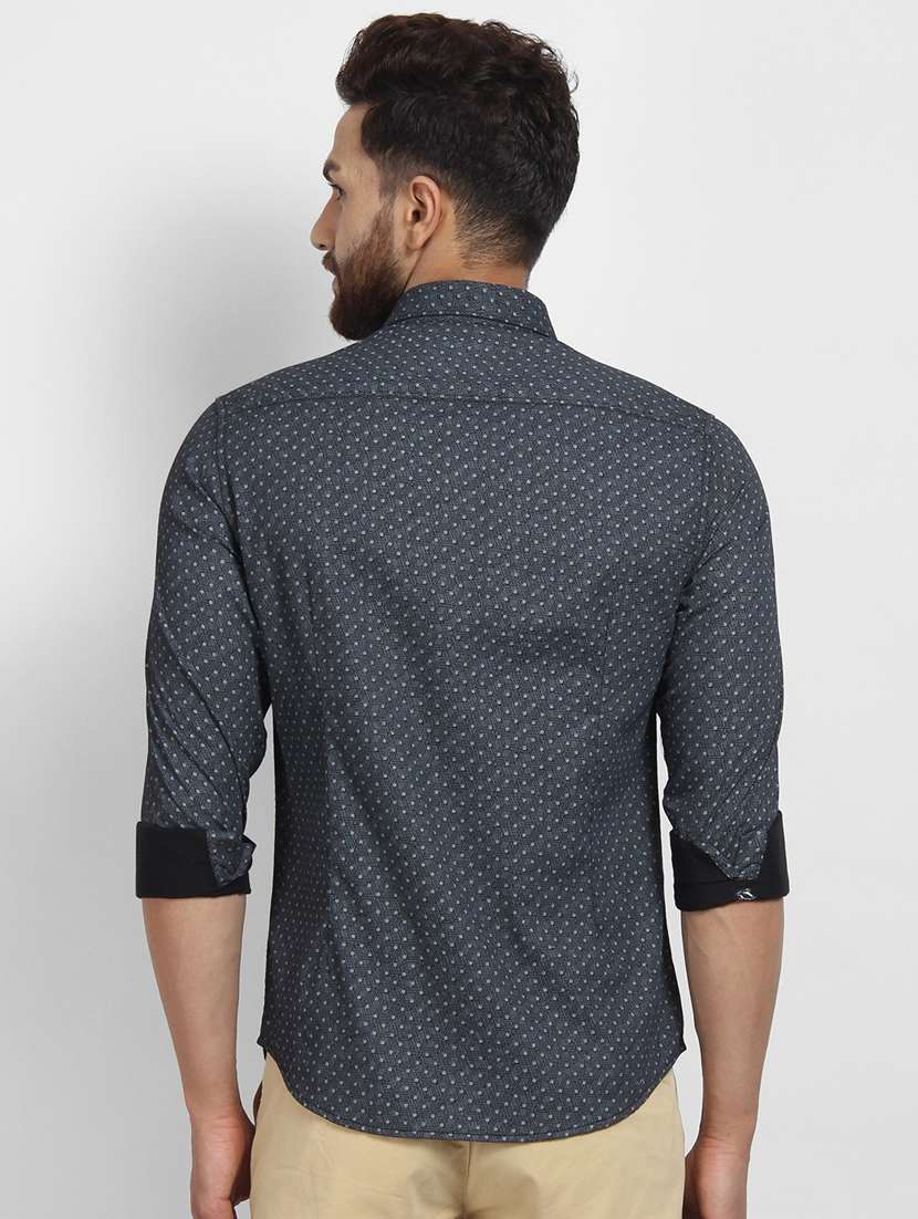 mens printed casual shirt - 16773433 - Standard Image - 2