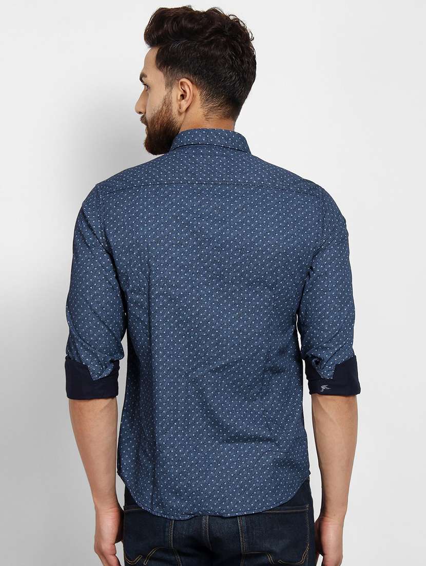 blue printed casual shirt - 16773434 -  Standard Image - 2