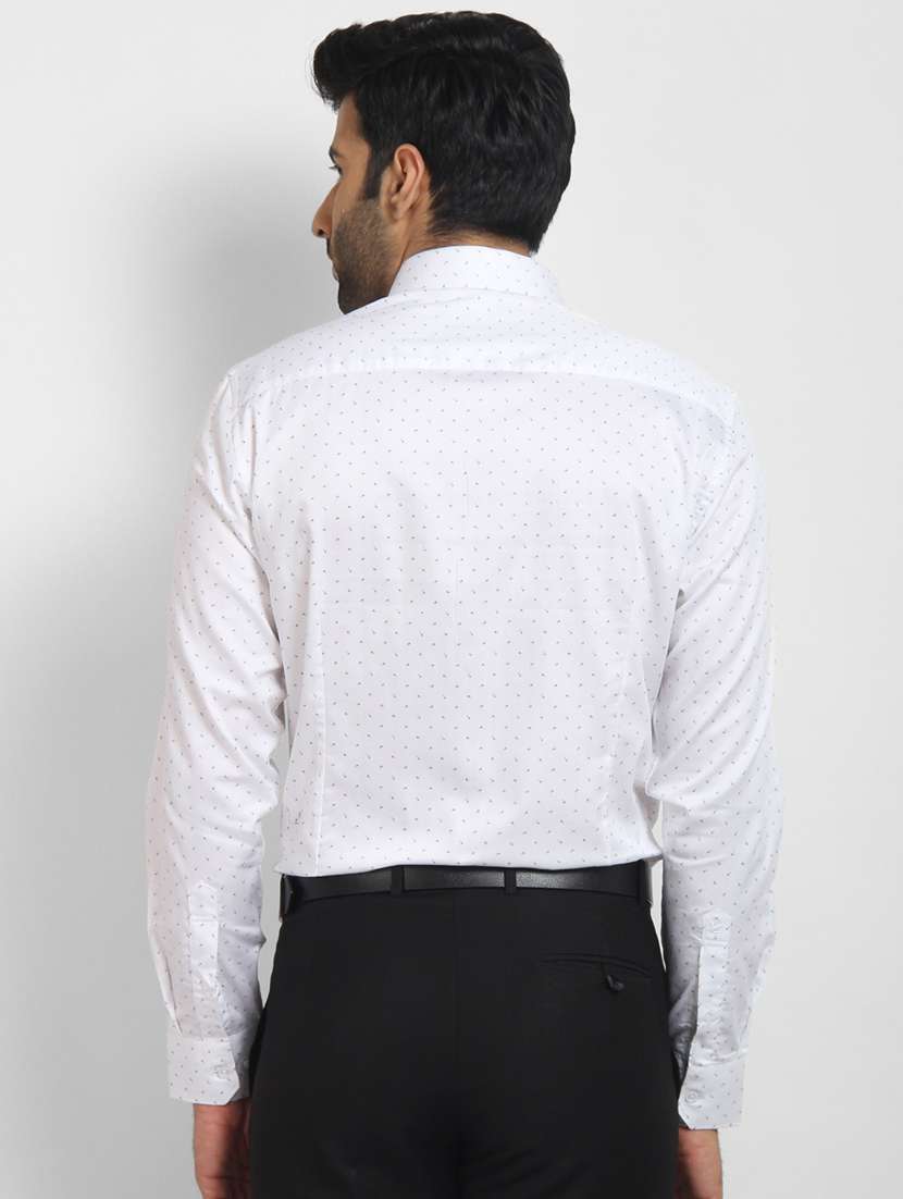 mens micro print formal shirt - 16773437 - Standard Image - 2