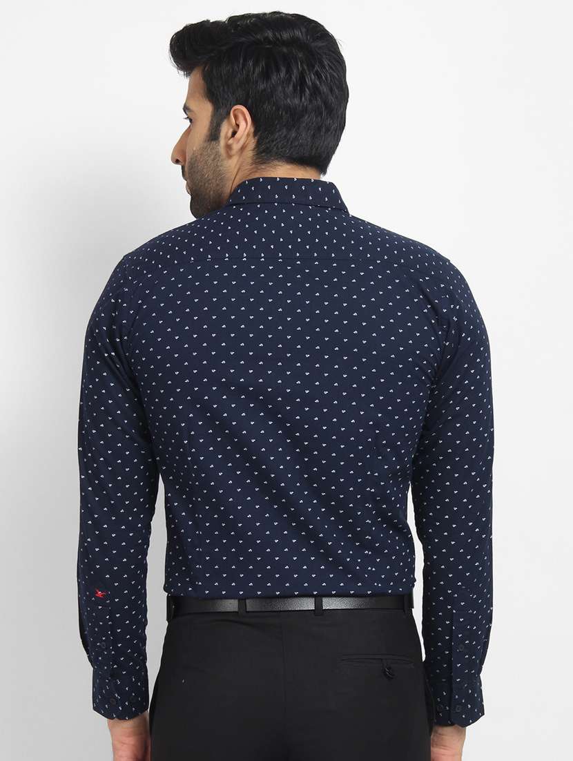 mens micro print formal shirt - 16773440 - Standard Image - 2
