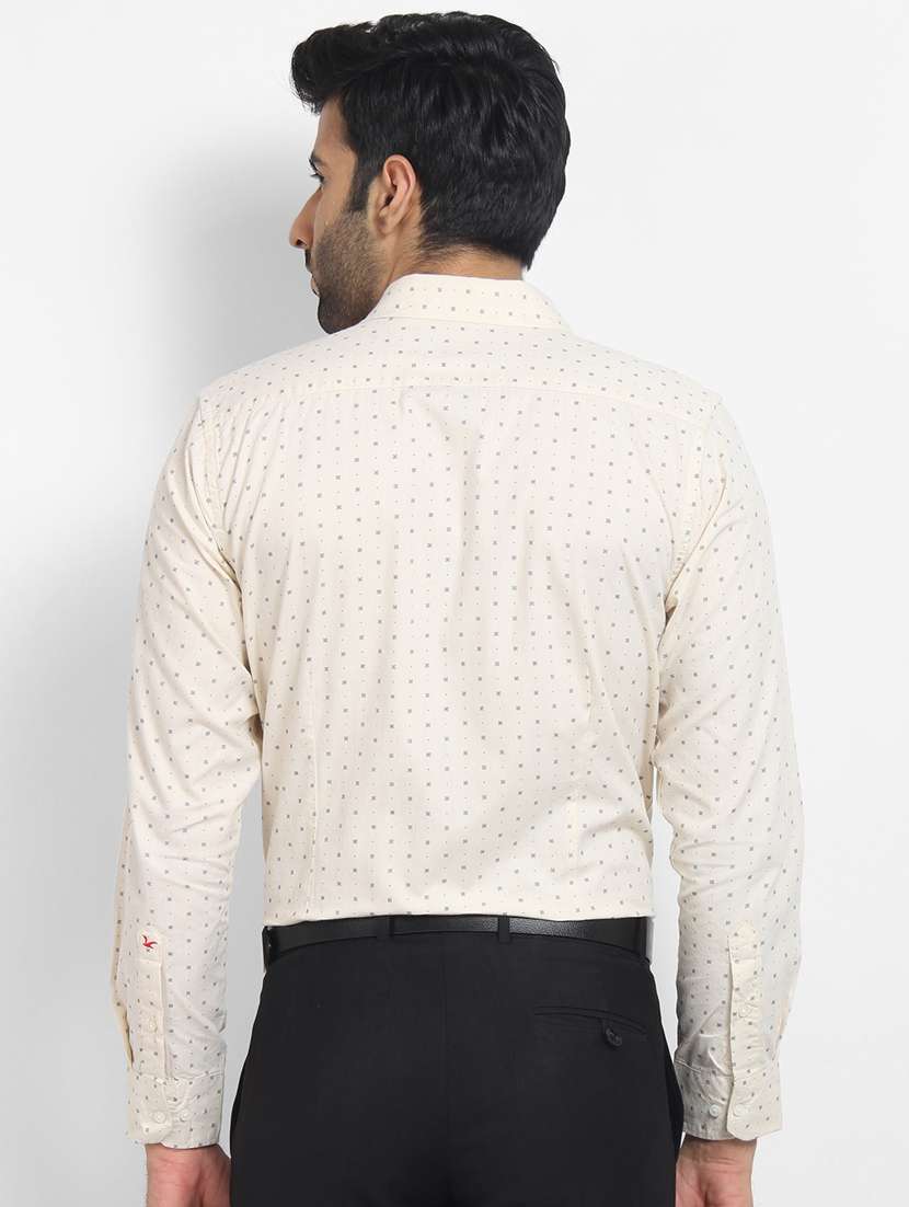 mens micro print formal shirt - 16773445 - Standard Image - 2