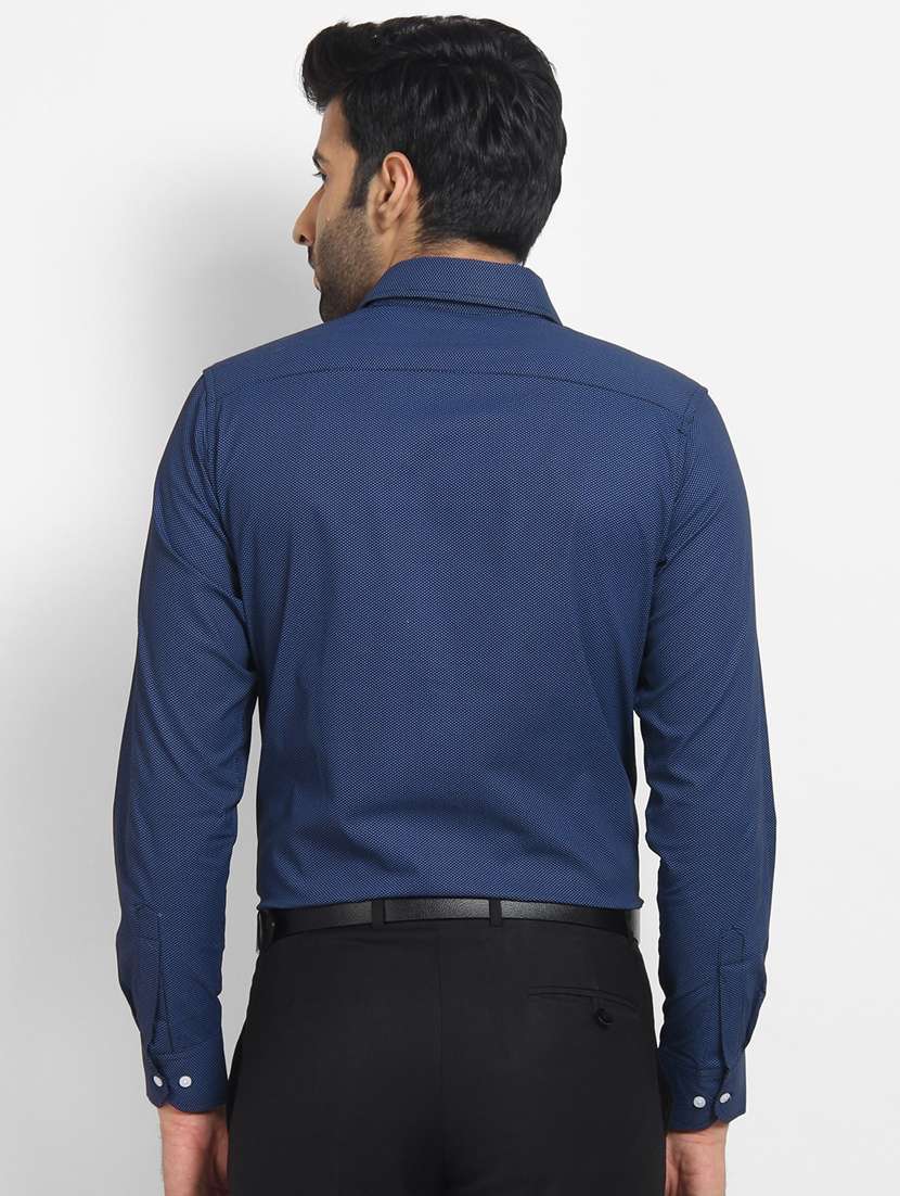 mens micro print formal shirt - 16773473 - Standard Image - 2
