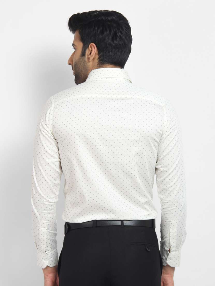 mens micro print formal shirt - 16773479 - Standard Image - 2