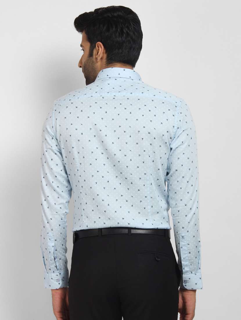 mens micro print formal shirt - 16773490 - Standard Image - 2