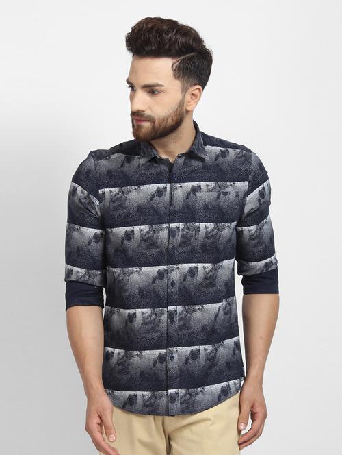mens printed casual shirt - 16773492 - Standard Image - 0