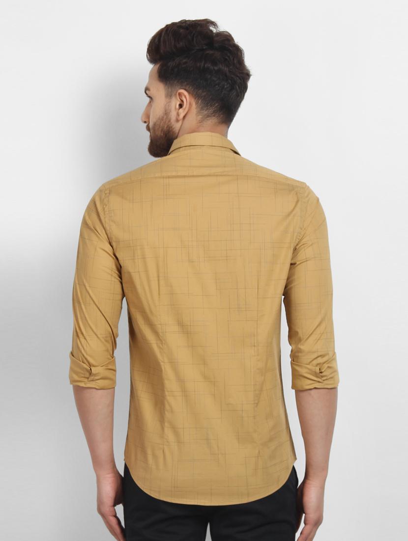beige printed casual shirt - 16773502 - Standard Image - 2