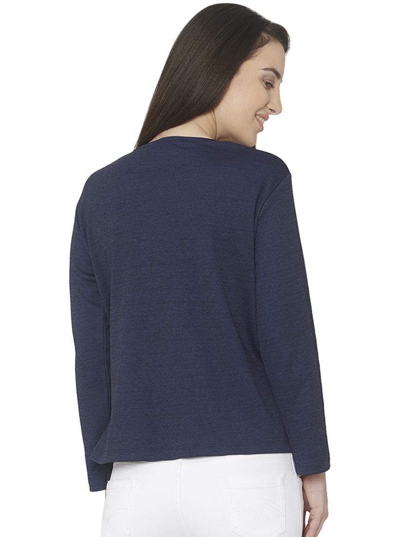 women's solid wrap overlap neck top - 16774190 - Standard Image - 2