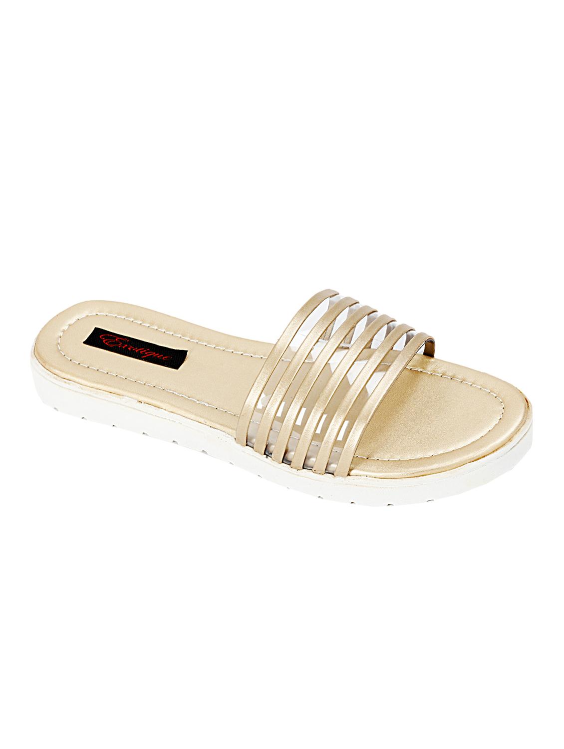 gold slip on sandals - 16774498 - Zoom Image - 0