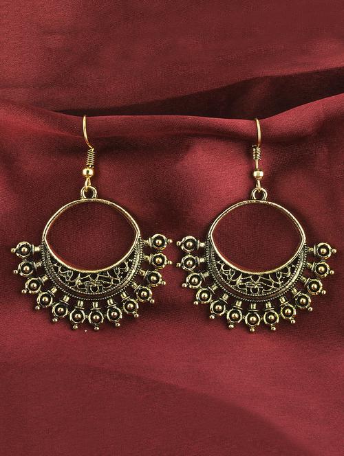 gold metal drop earring - 16774603 -  Standard Image - 0