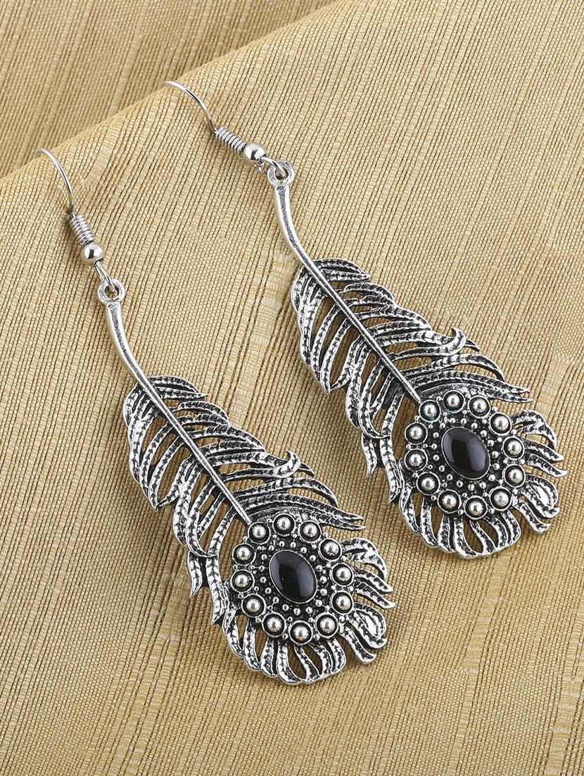 silver metal drop earring - 16774617 - Zoom Image - 0