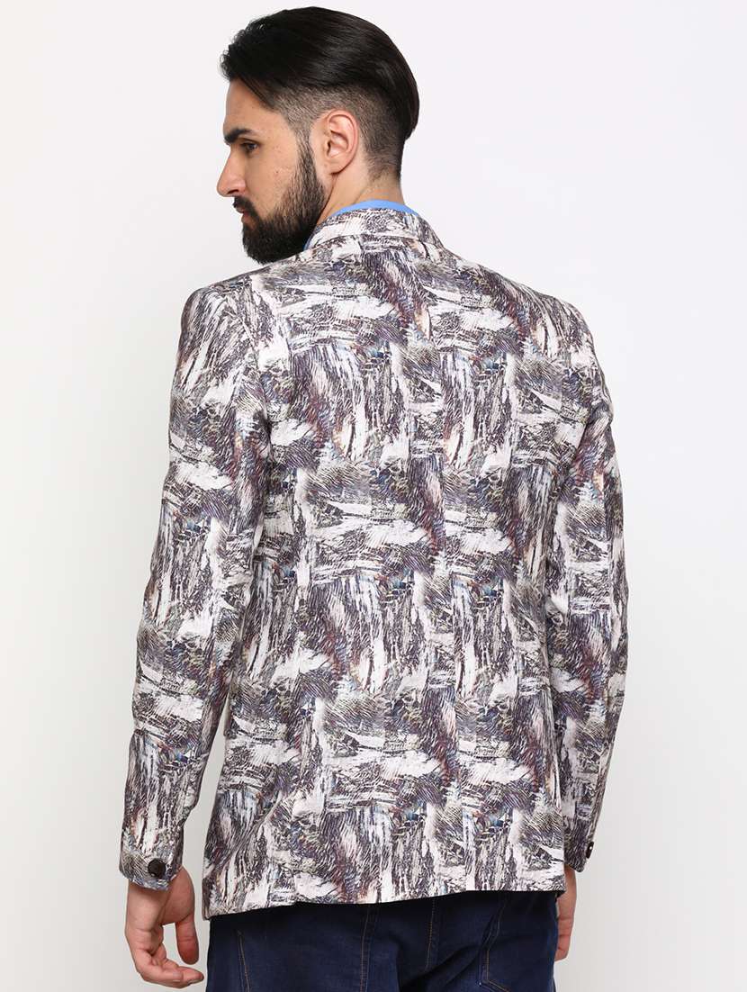multi colored printed single breasted casual blazer - 16774677 -  Standard Image - 2