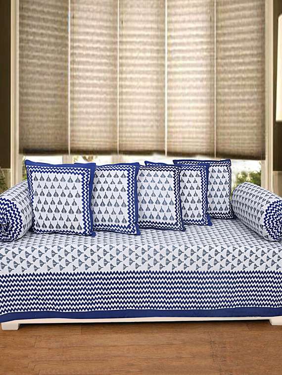  cotton printed diwan set(pack of 8)