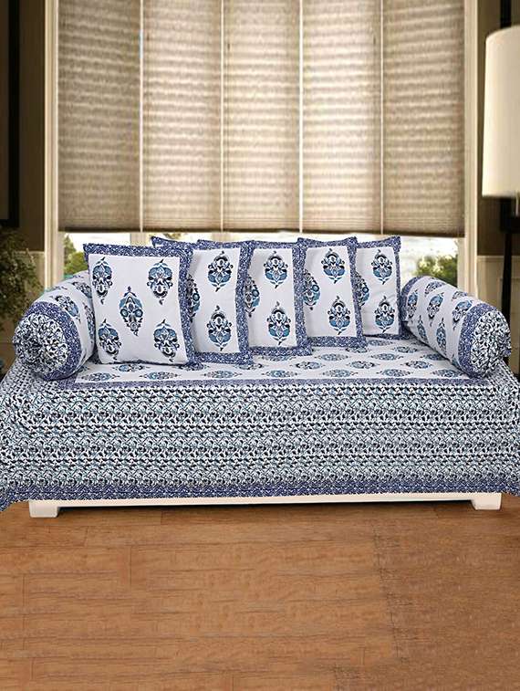  cotton printed diwan  (pack of 8)