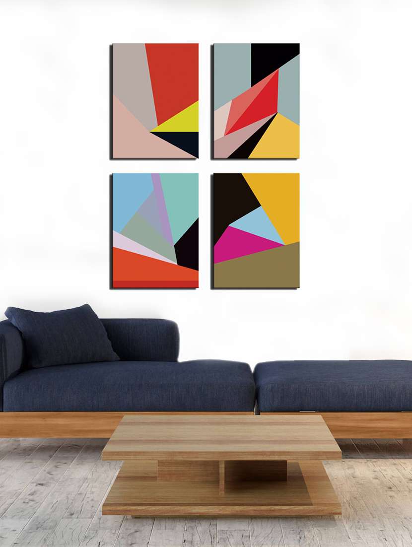 framed canvas painting  (set of 4)