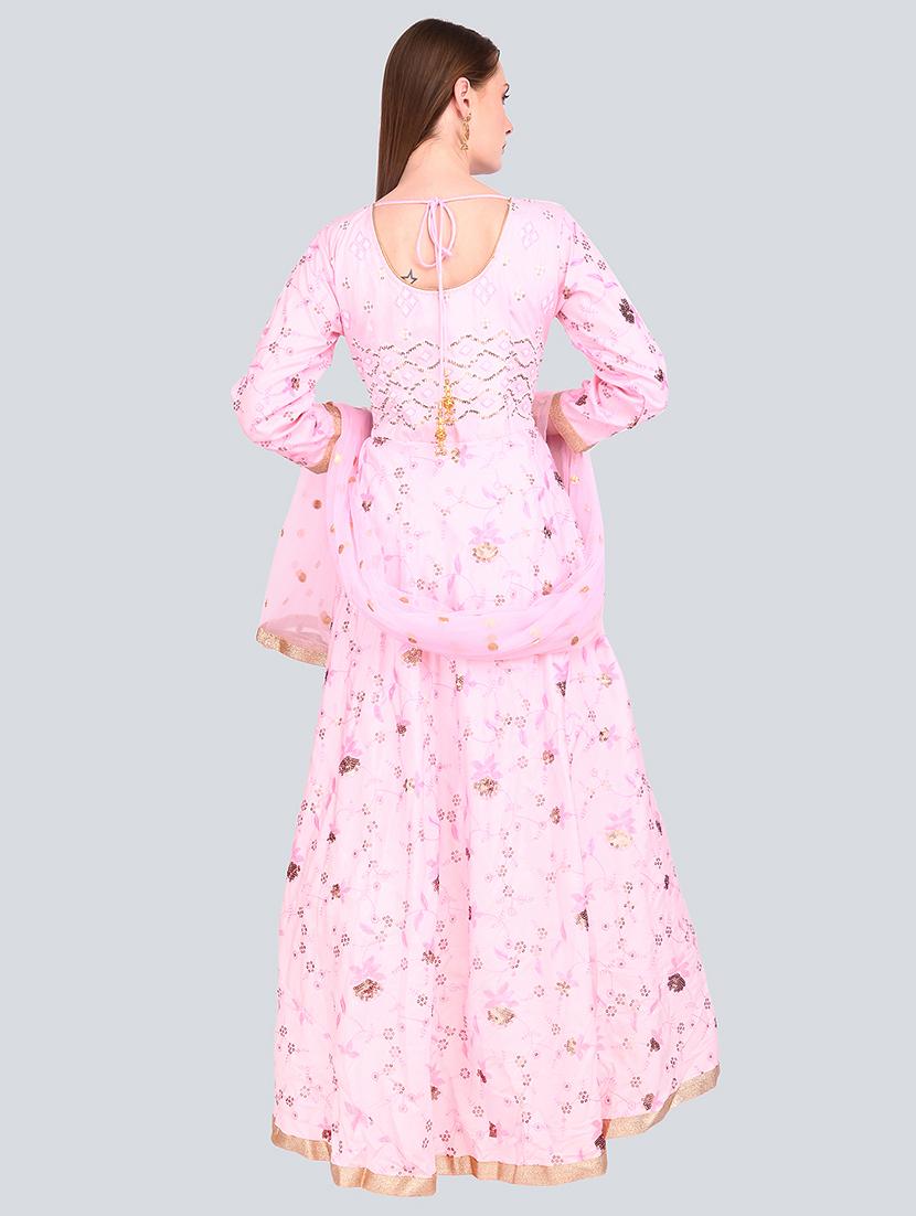 embellished a-line kurta dupatta set - 16781250 - Standard Image - 2