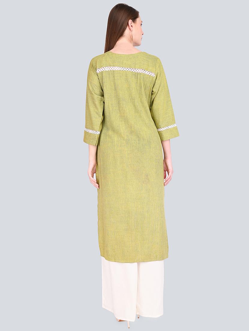 solid straight kurta - 16781347 - Standard Image - 2