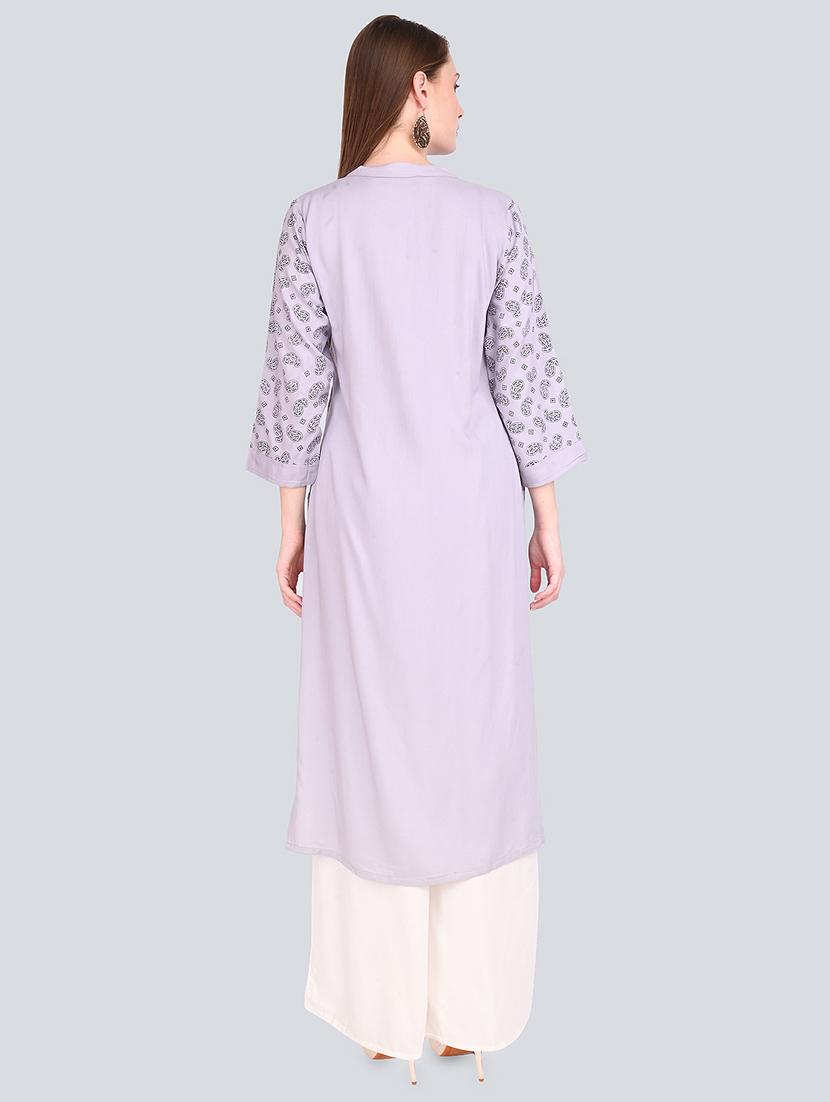 paisley print straight kurta - 16781349 - Standard Image - 2