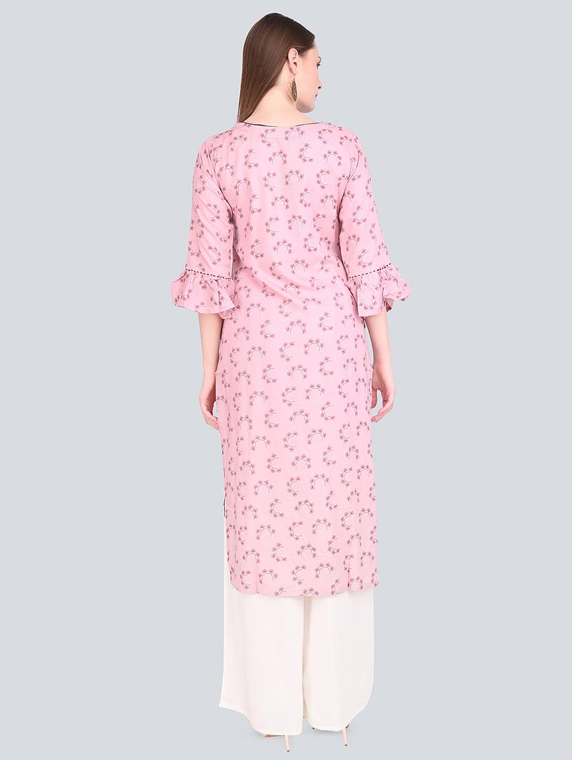 floral print straight kurta - 16781352 - Standard Image - 2