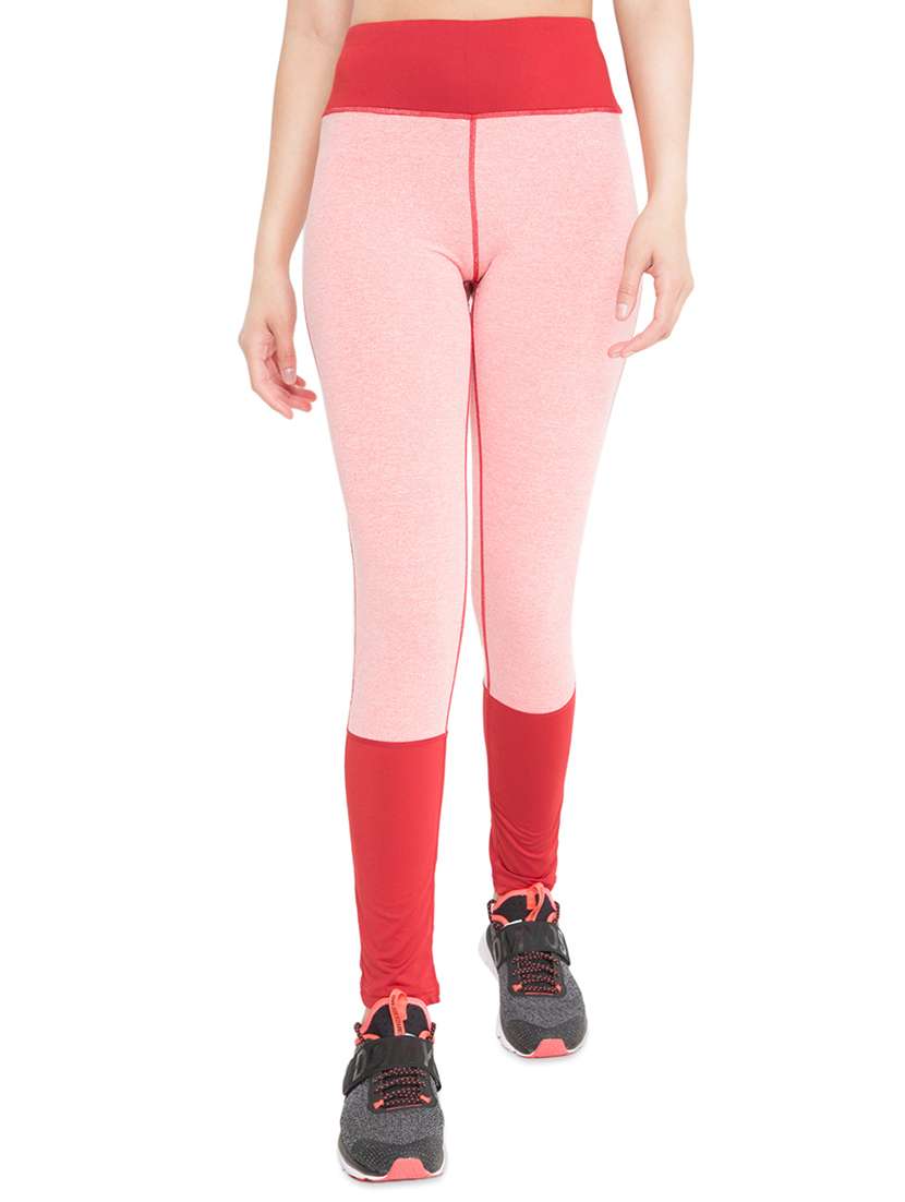 high rise color block sports legging